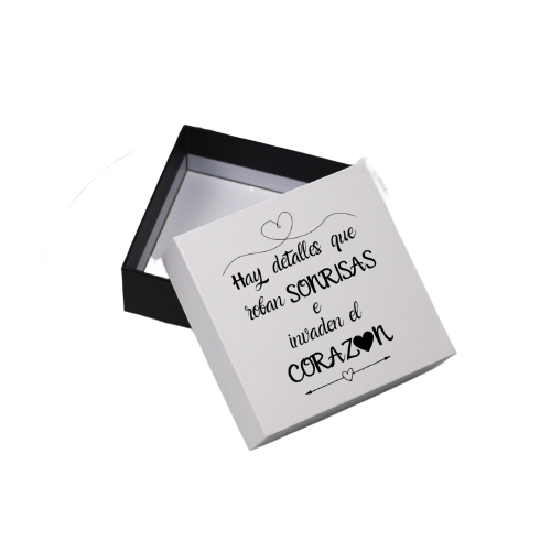 Caja con frase especial