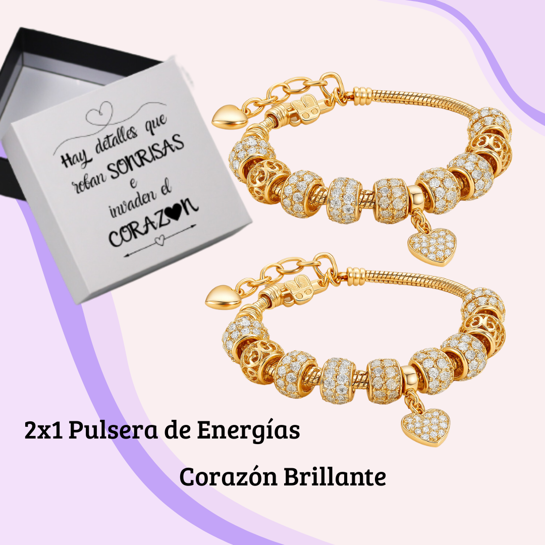 2x1 Pulsera de energías "Corazón Brillante"