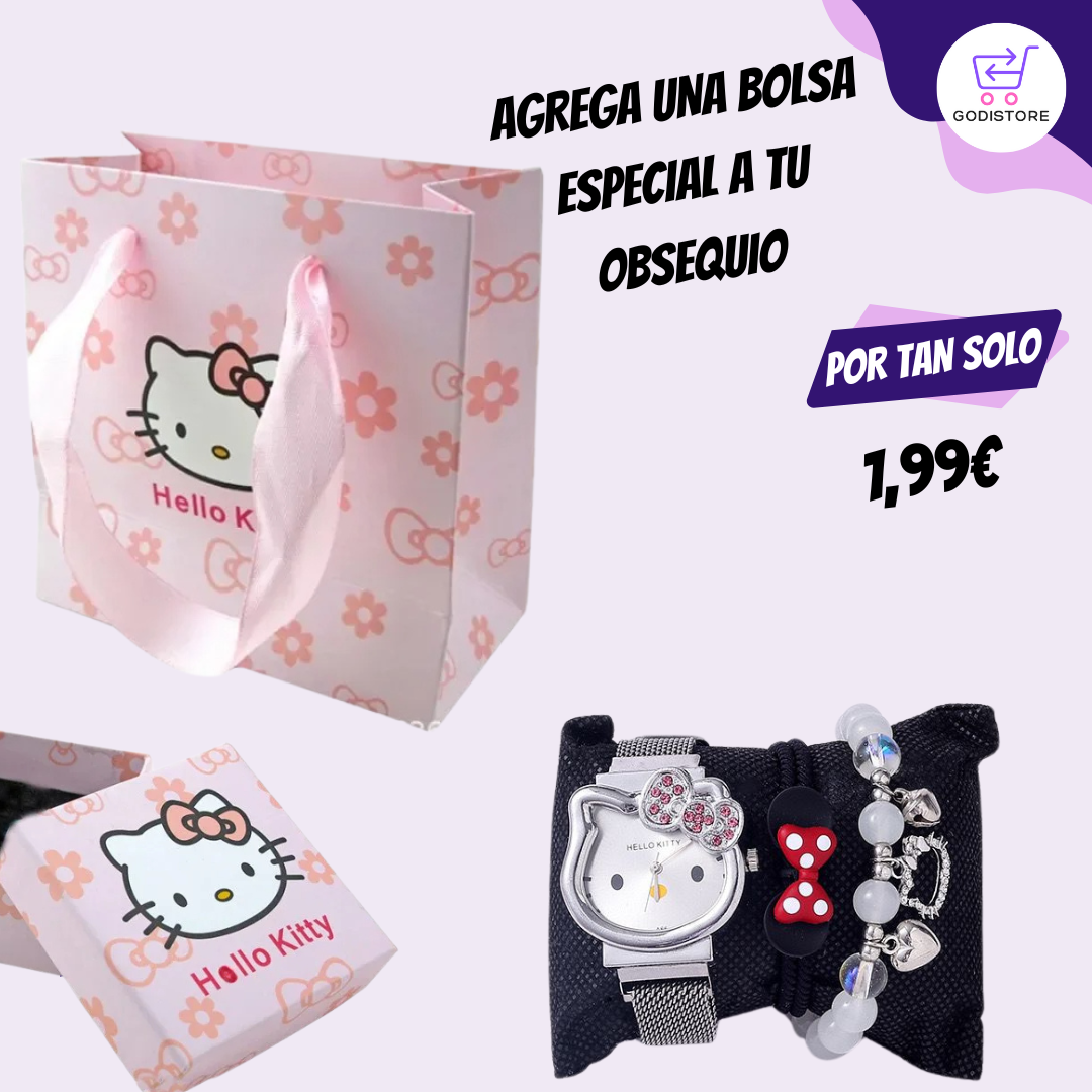 Reloj, Pulsera y Coletero HelloKitty
