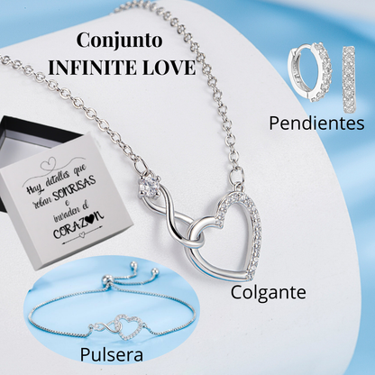 Colgante INFINITE LOVE + Pendientes (GRATIS)