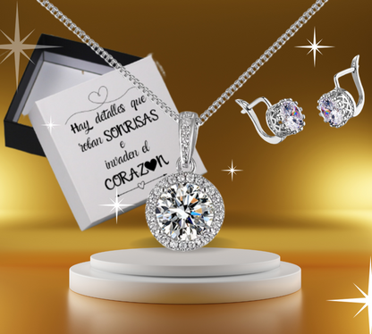 Pack Especial, Pulsera, Colgante y Pendientes + Reloj de REGALO