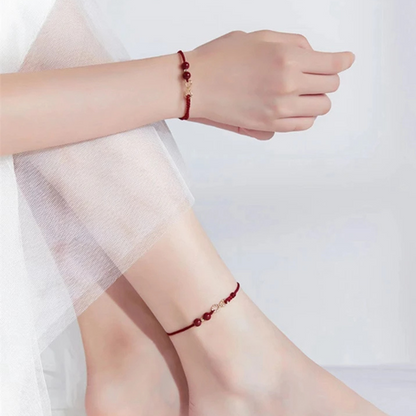 2x1 Pulsera del Hilo Rojo - Bendición de Cinabrio