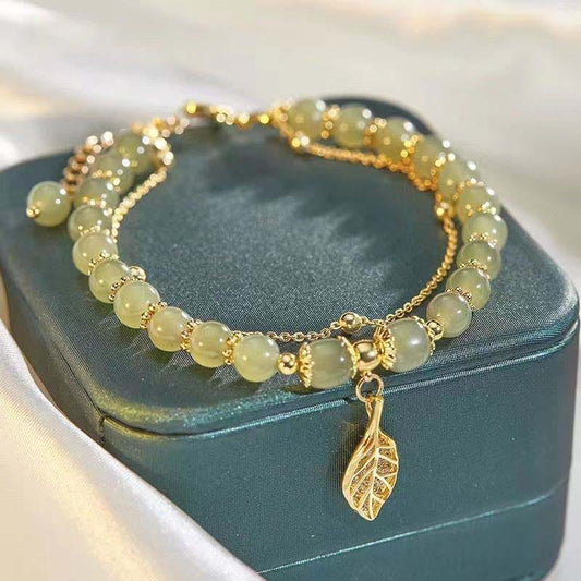 Pulsera de la Fortuna y Bienestar, Jade Natural