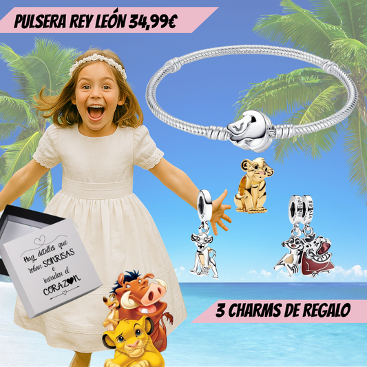Pulsera HAKUNA MATATA + 3 CHARMS, OFERTA LIMITADA
